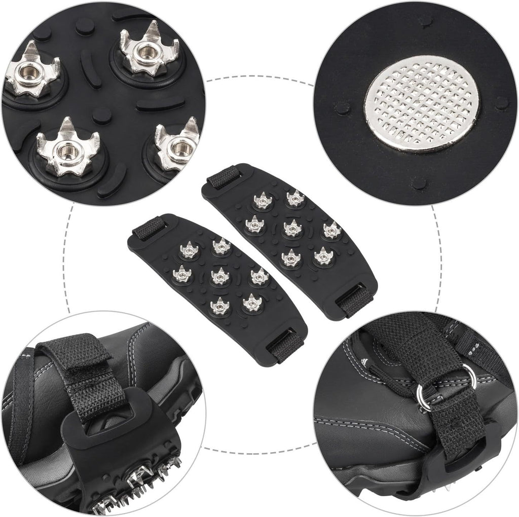 Velcro crampons for outdoor mountaineering and rock climbing shoes, crampons for mud and snow, anti-slip crampons 520