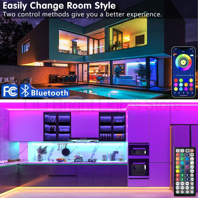 LED light strip kit 5V5050/2835rgb music rhythm 44-key Bluetooth APP control ambient light 535