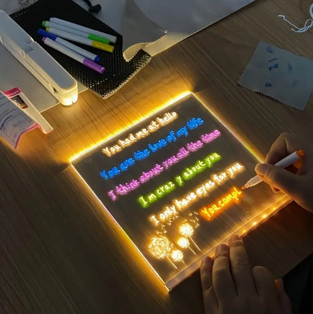 Large LED bulletin board with color, illuminated message board, drawing and writing board 566