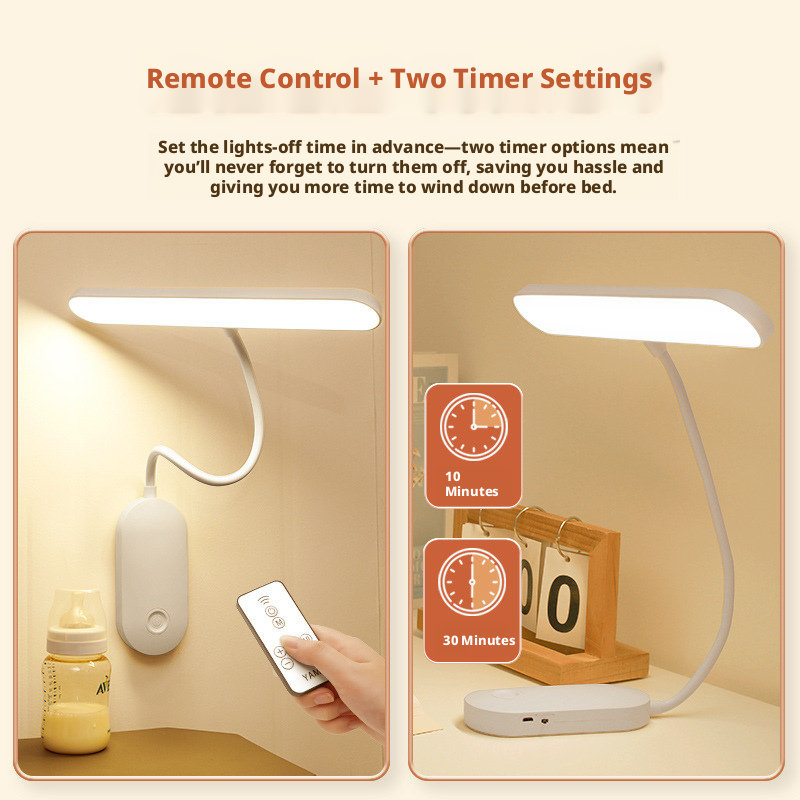 LED lamp atmosphere bedside lamp student study specific eye protection USB desk lamp bedroom dormitory reading lamp dimmable 594