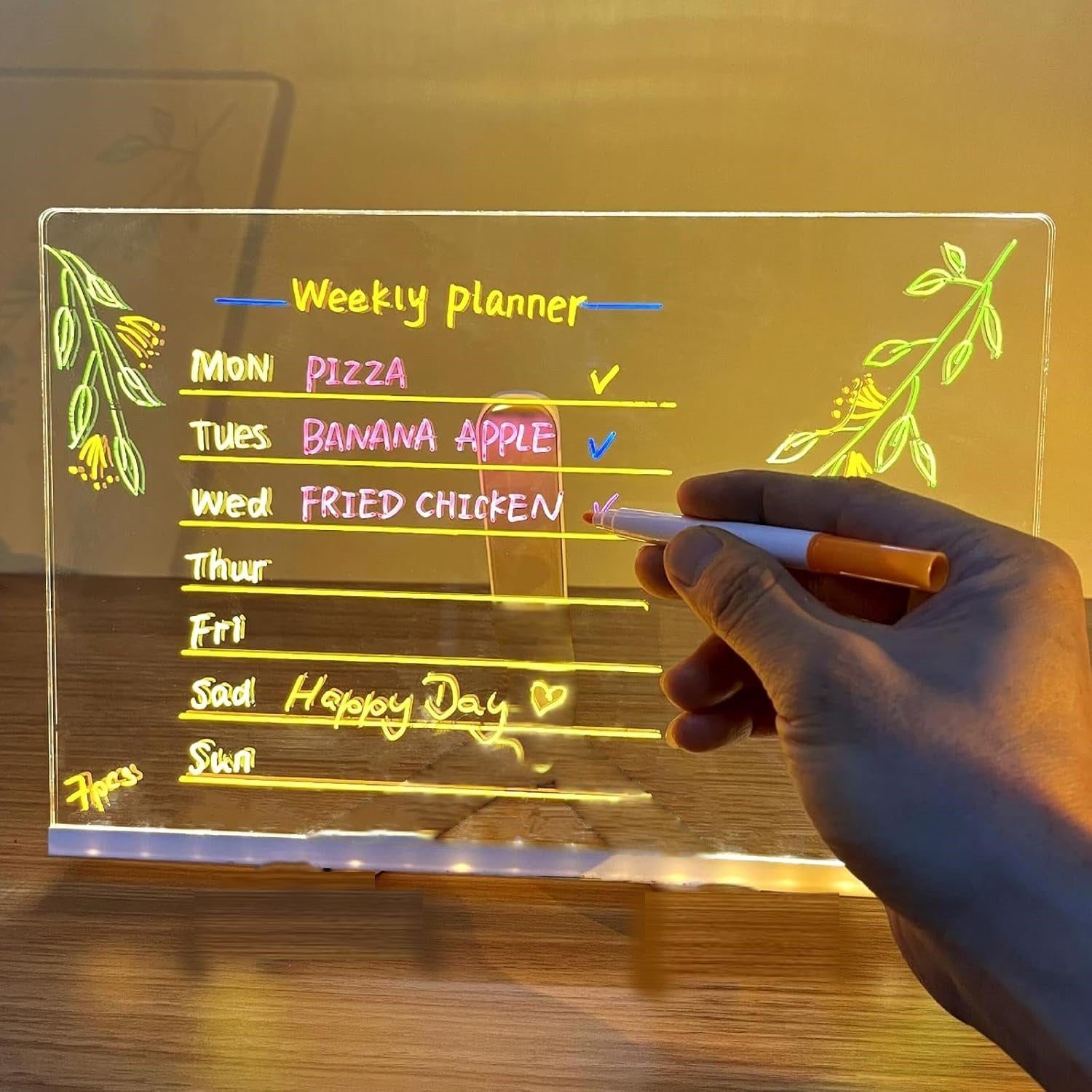 Fluorescent board, handwritten luminous billboard, stall display board, lamp board, milk tea shop, creative menu, whiteboard 567