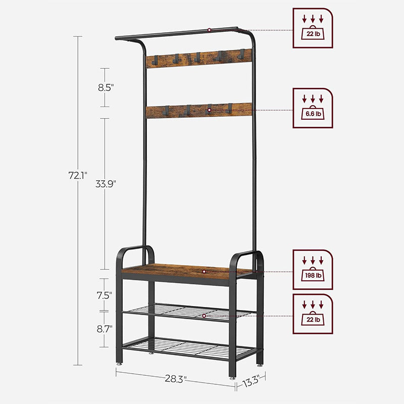 Simple coat rack for entryway, shoe rack for living room 603