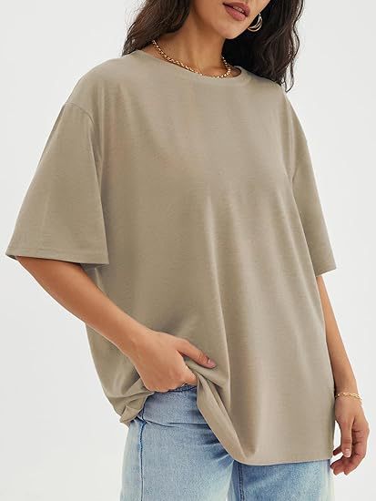 Plus Size Women's Round Neck T-Shirt Pullover Loose Short Sleeve 490