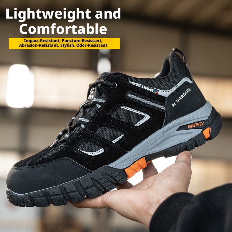 Men's safety shoes: anti-smashing, anti-puncture, odor-resistant, and breathable 498
