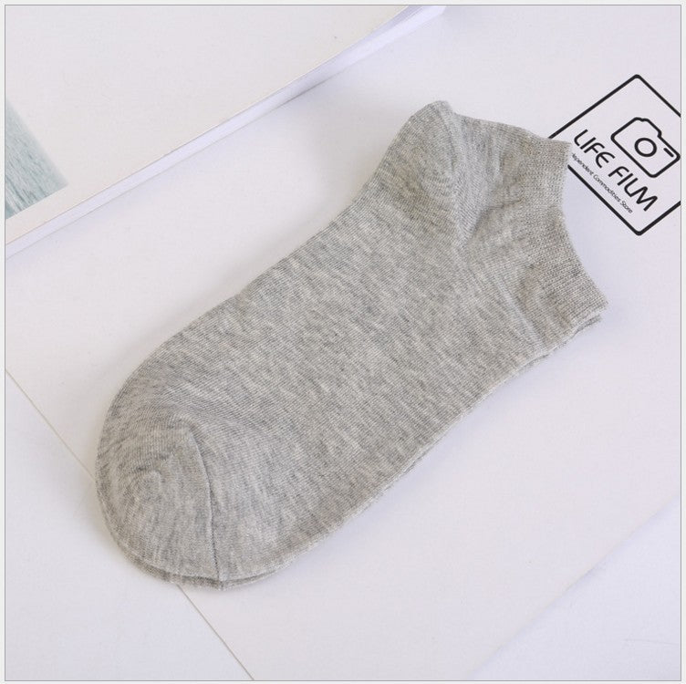 Individually packaged ankle socks, plain black, plain white, plain gray 501