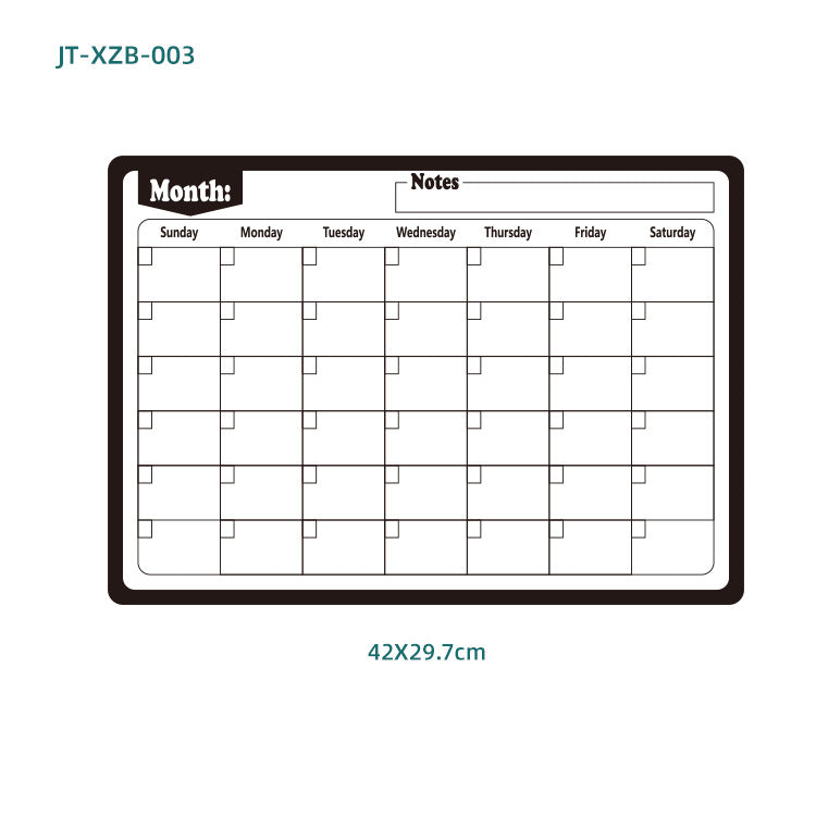 Magnetic schedule customized refrigerator sticker calendar magnetic whiteboard sticker 579
