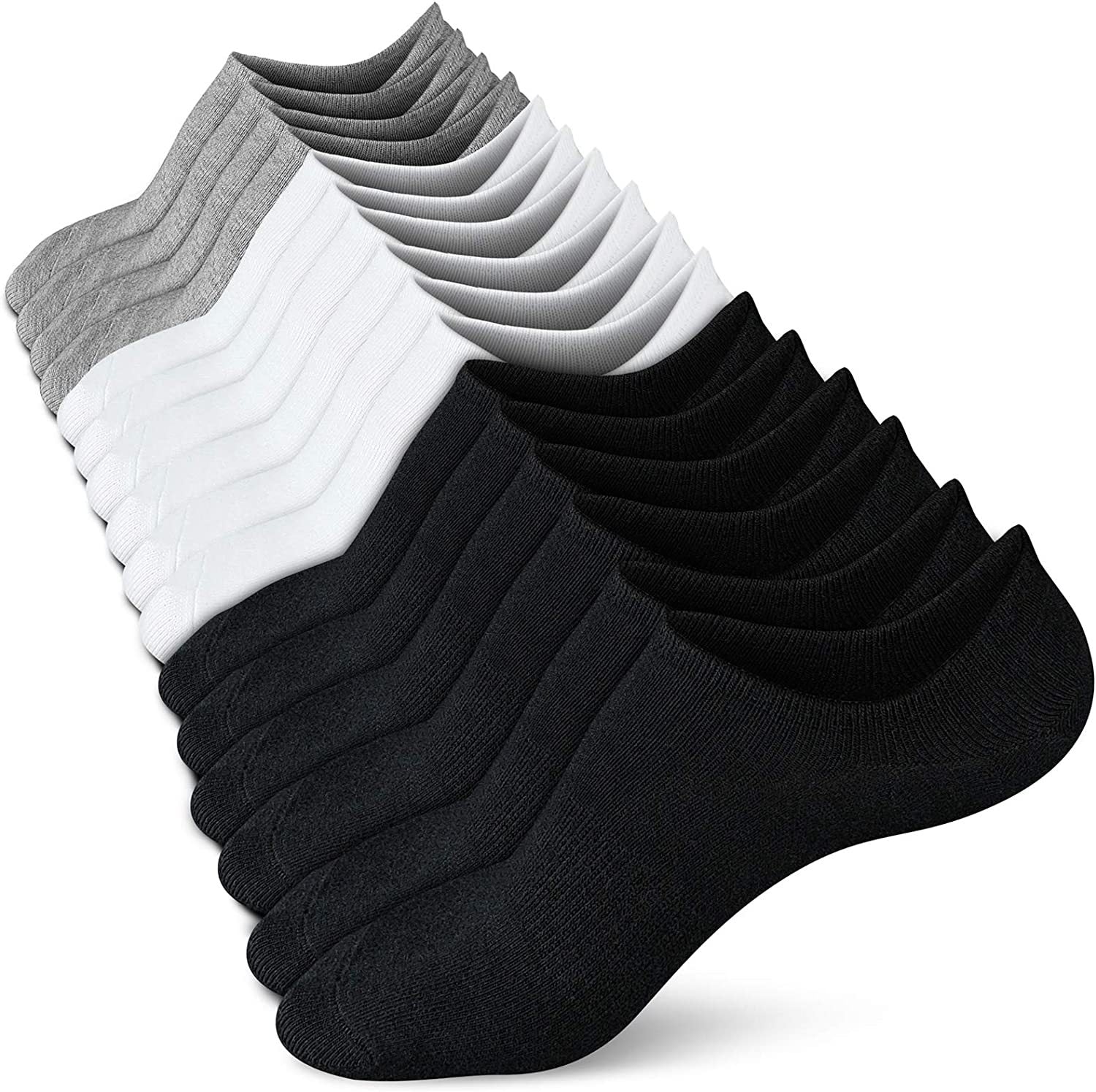 Individually packaged ankle socks, plain black, plain white, plain gray 501
