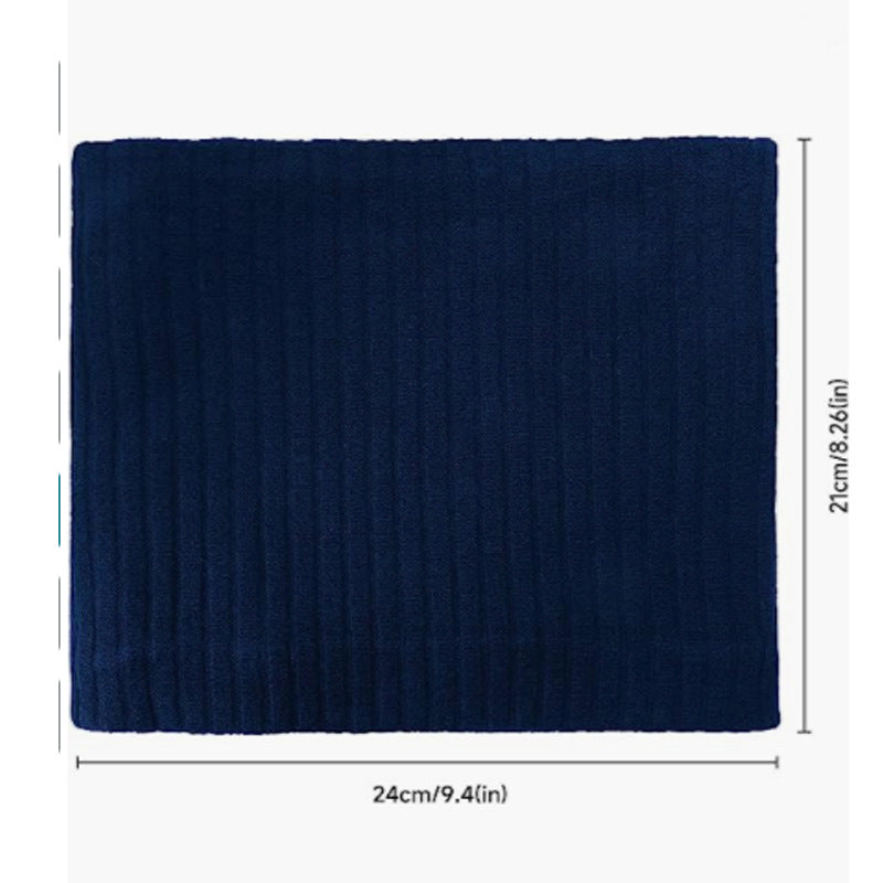 Outdoor warm neck warmer, solid color wool knitted scarf for men and women 515