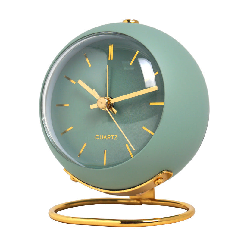 Creative electronic desk clock, minimalist children's alarm clock, new desktop bedside, student silent night light pointer clock 590