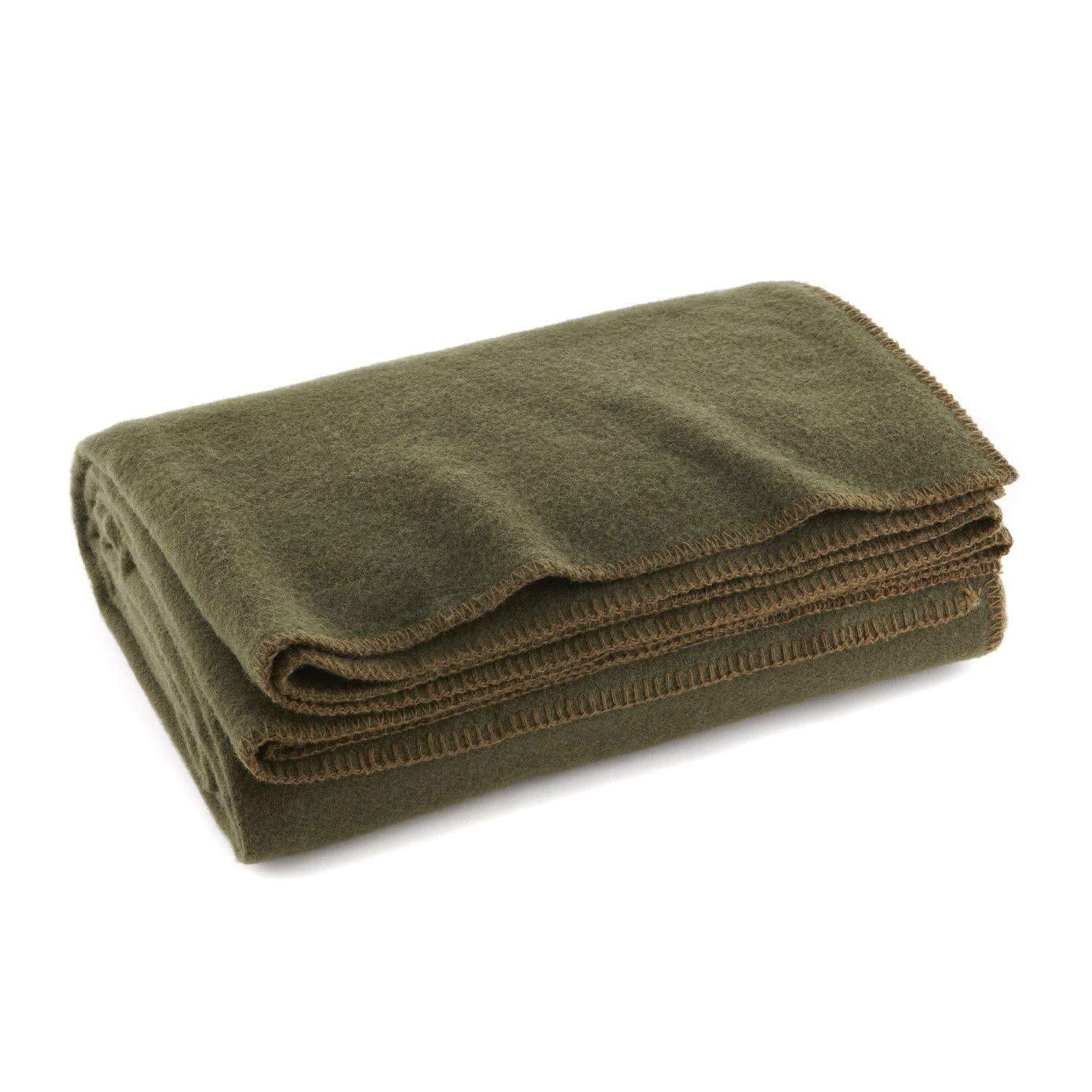 Wool blanket, warm and thick, perfect for camping, travel, and outdoor use 532