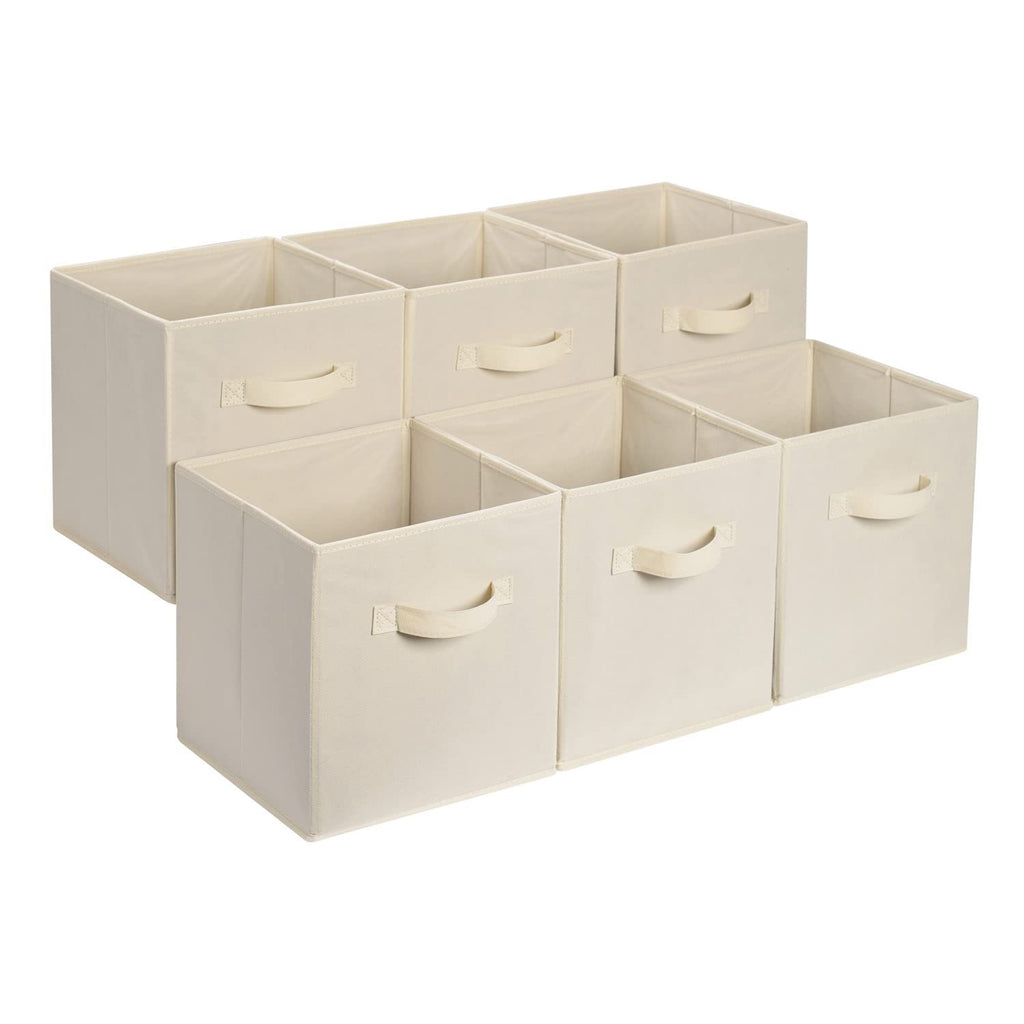 Foldable fabric storage box with handle, wardrobe drawer-style, square, lidless fabric storage box for clothes and miscellaneous items 613