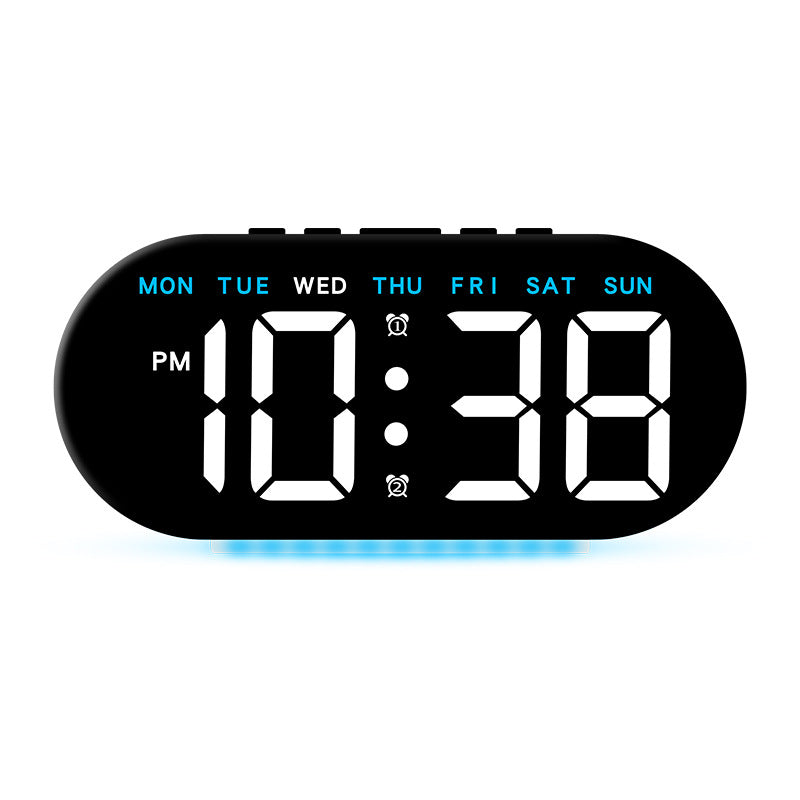 Hot selling multifunctional clock, simple large screen LED electronic clock, ambient light, bedside alarm clock 588
