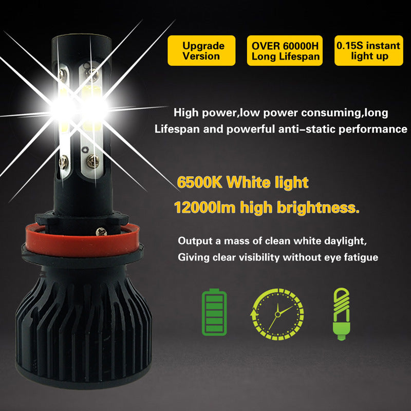Four sided LED beads V7 car LED headlights H4 far and near integrated H13 9005 9007 car lights 571