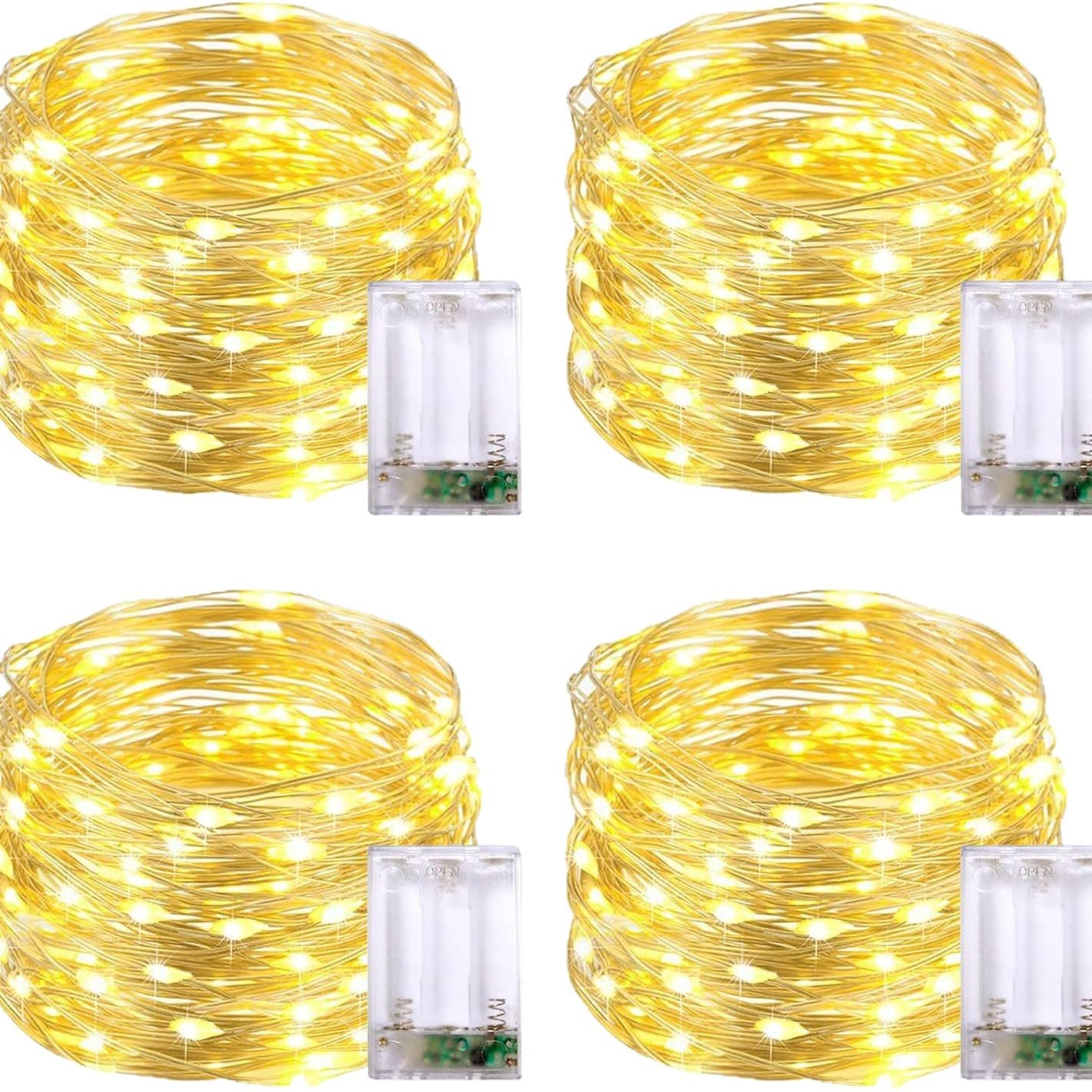 LED Copper Wire Lamp, Battery Box, Light String, Luminous Lamp with Wave Ball String, Craft Wrapped Copper Wire Color Lamp 546