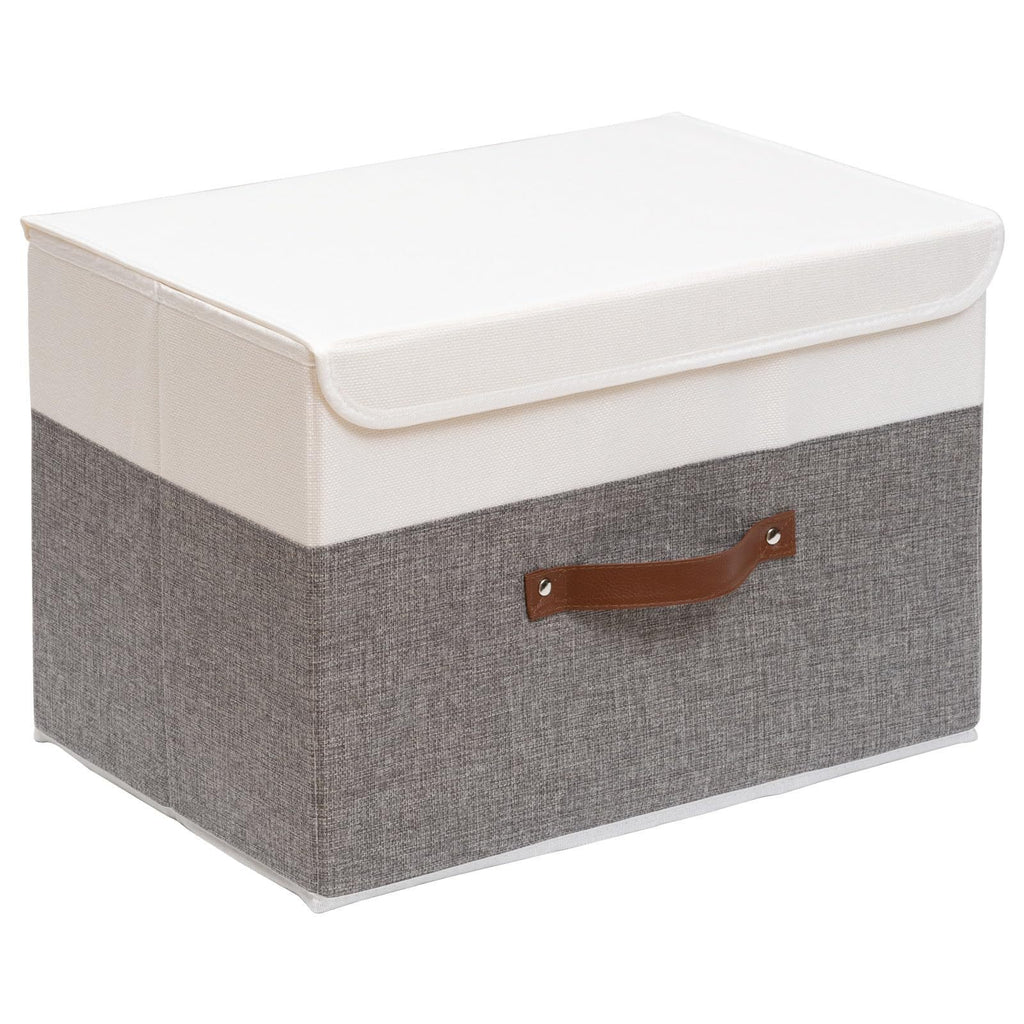 Foldable, washable cotton and linen storage box with lid for storing clothes, toys, and miscellaneous items 611