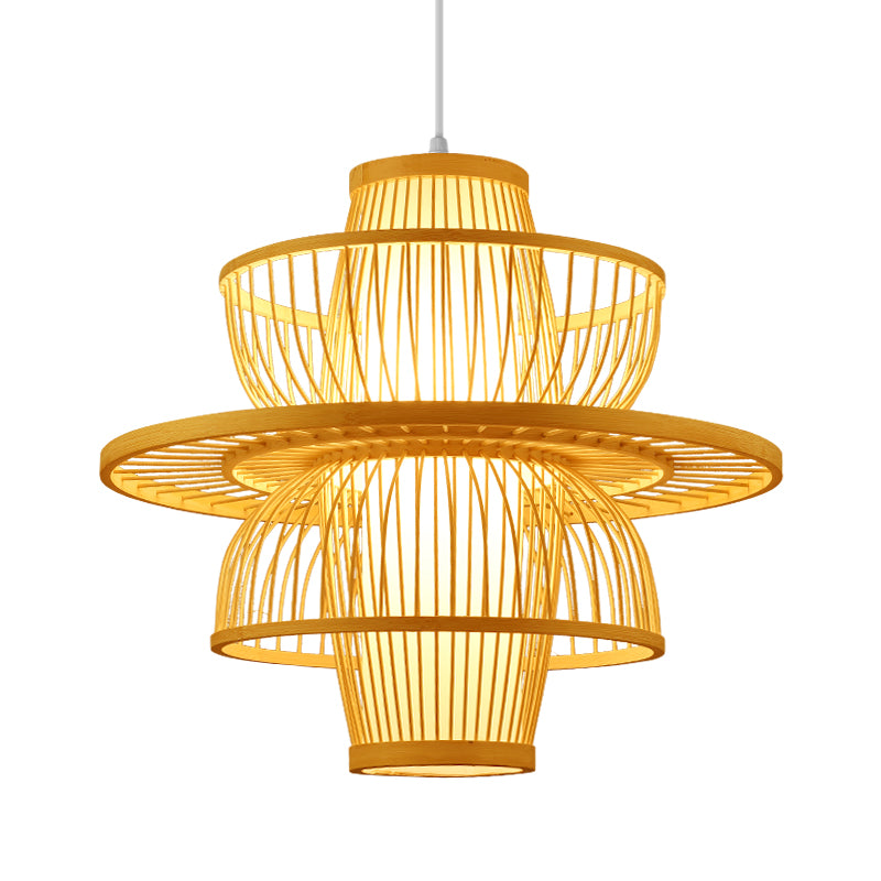 Bamboo woven lanterns and pendant lights, new Chinese style, bamboo art lights for restaurants and shops, commercial use 599