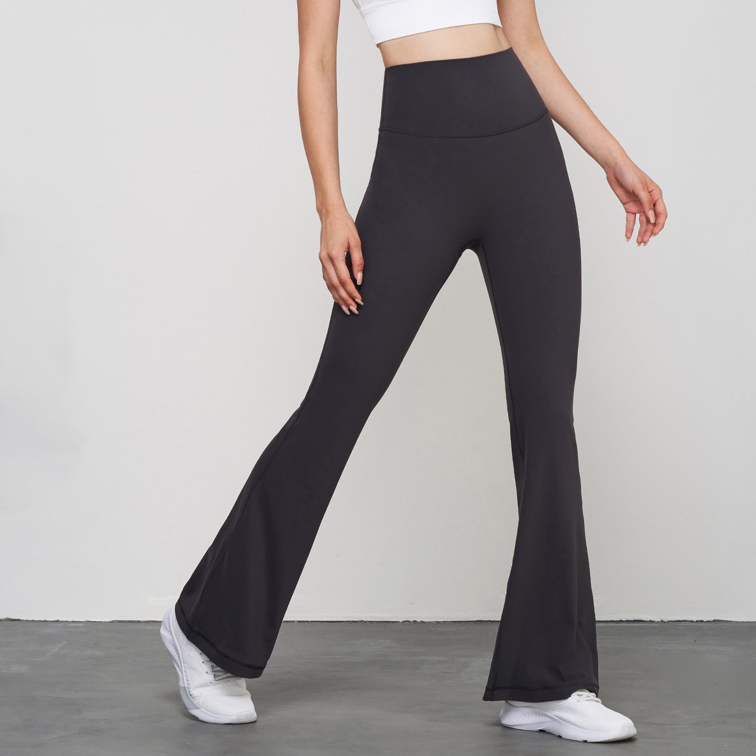 Lycra nude-feel size-free yoga flared pants, high-waisted and butt-lifting 1524CK