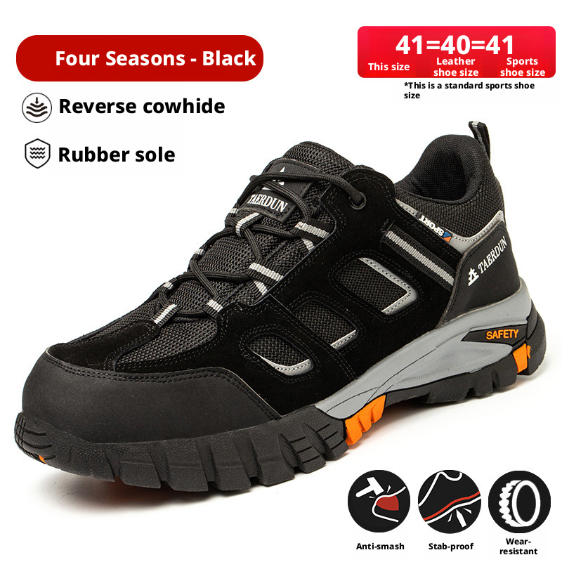 Men's safety shoes: anti-smashing, anti-puncture, odor-resistant, and breathable 498