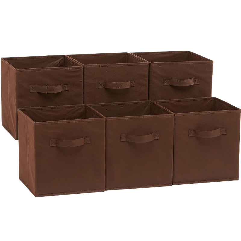 Foldable fabric storage box with handle, wardrobe drawer-style, square, lidless fabric storage box for clothes and miscellaneous items 613