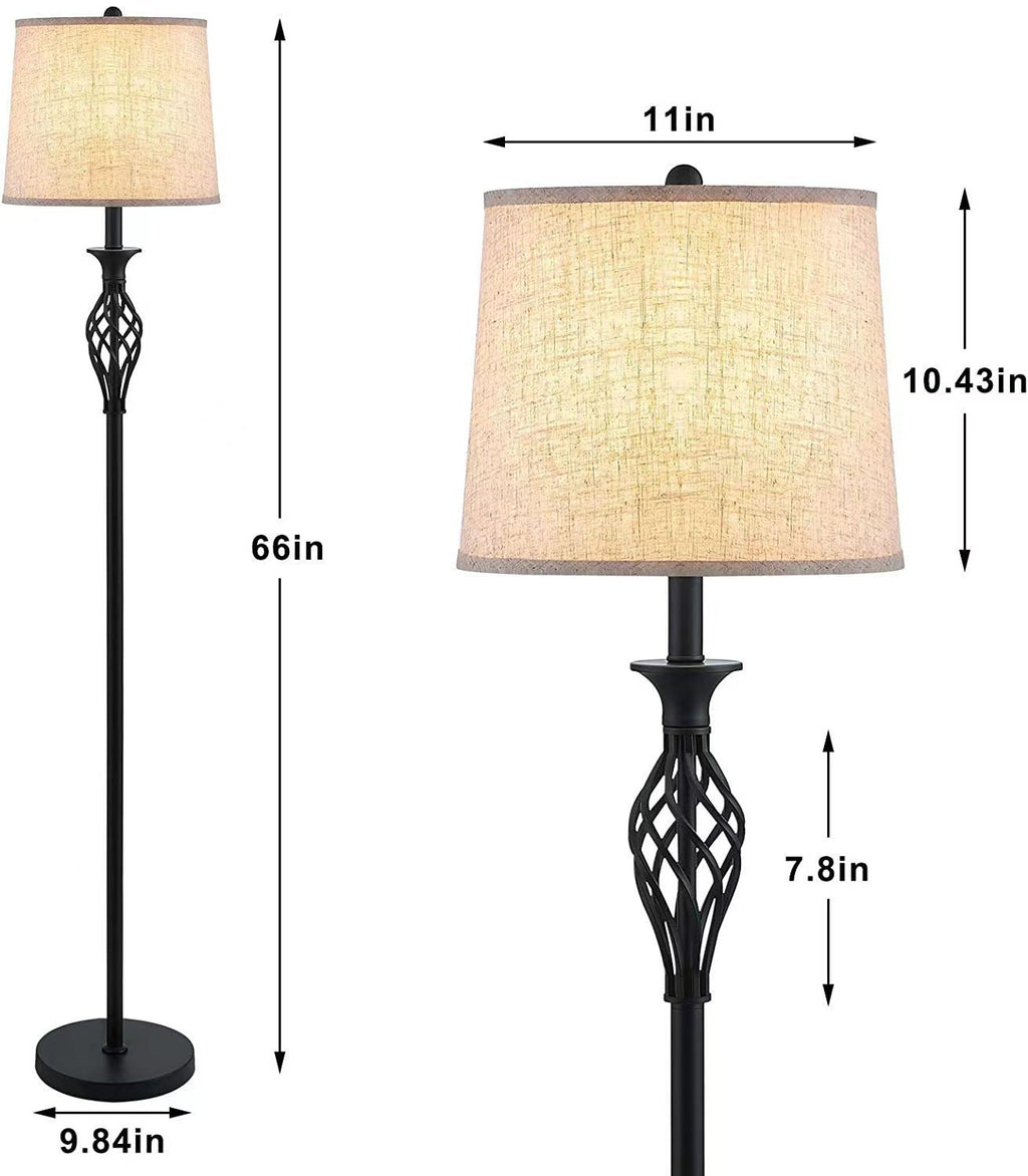 Retro floor lamp, American minimalist style, wrought iron, bedroom, bedside, living room, study, floor lamp, minimalist wrought iron lamp 597