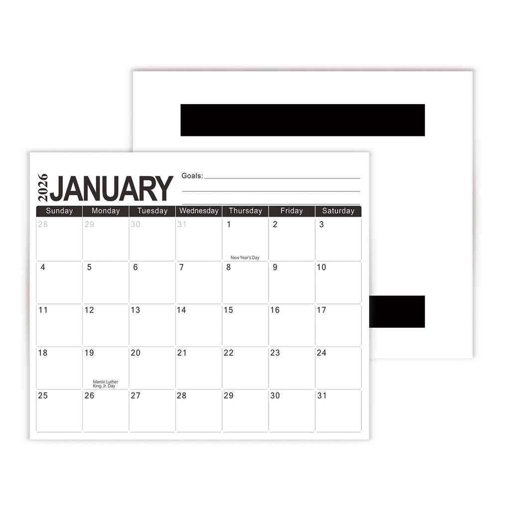 26-27 Year 18 Month English Wall Calendar Magnetic Removable Refrigerator Sticker Calendar Home Calendar Schedule 578