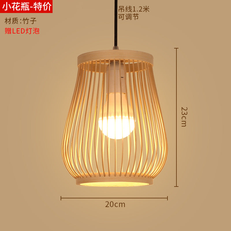 Bamboo woven lanterns and pendant lights, new Chinese style, bamboo art lights for restaurants and shops, commercial use 599