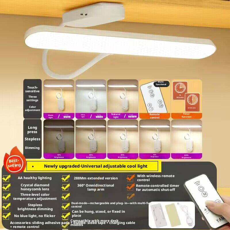 LED lamp atmosphere bedside lamp student study specific eye protection USB desk lamp bedroom dormitory reading lamp dimmable 594