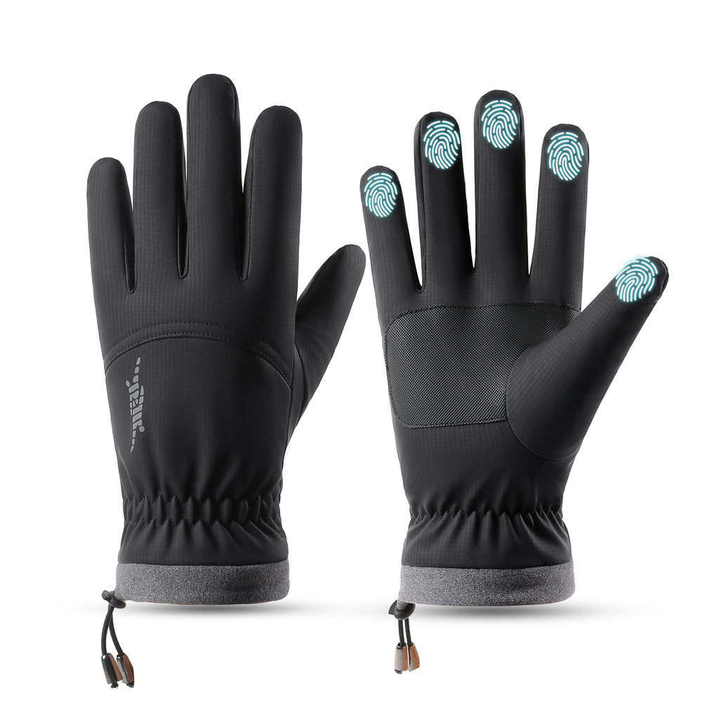 Men's winter warm gloves, fleece-lined, thickened, touchscreen gloves, non-slip warm gloves 526
