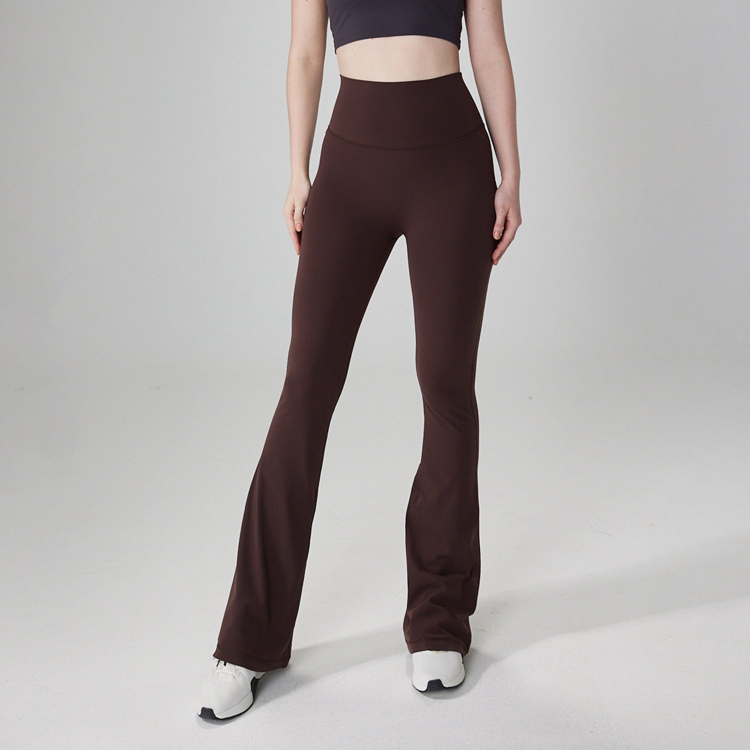 Lycra nude-feel size-free yoga flared pants, high-waisted and butt-lifting 1524CK