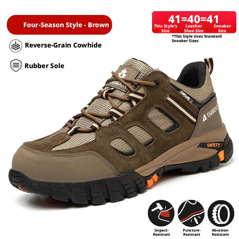 Men's safety shoes: anti-smashing, anti-puncture, odor-resistant, and breathable 498