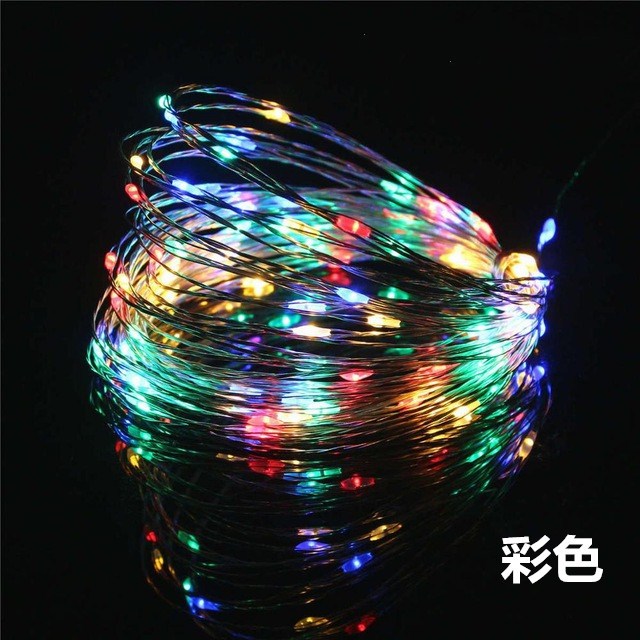 LED Copper Wire Lamp, Battery Box, Light String, Luminous Lamp with Wave Ball String, Craft Wrapped Copper Wire Color Lamp 546
