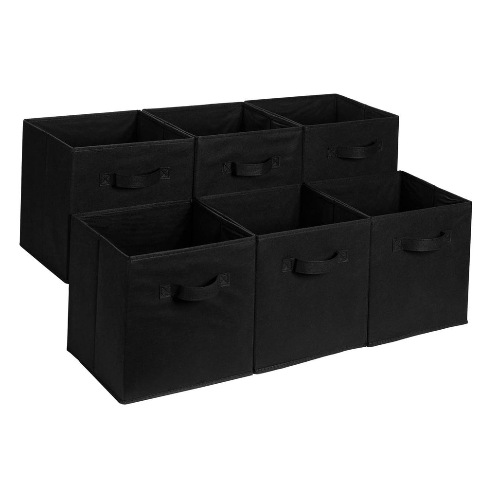 Foldable fabric storage box with handle, wardrobe drawer-style, square, lidless fabric storage box for clothes and miscellaneous items 613