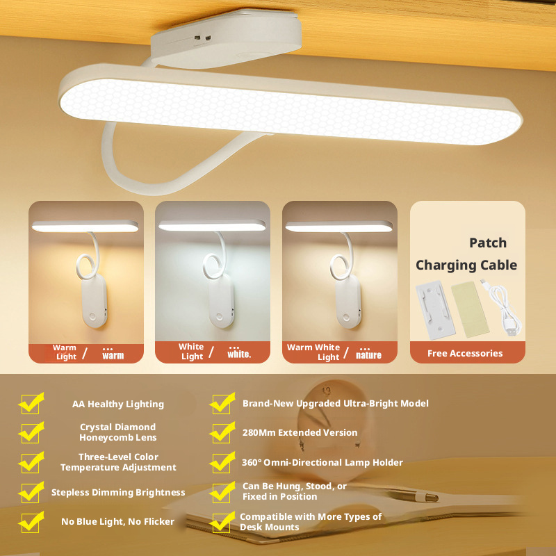 LED lamp atmosphere bedside lamp student study specific eye protection USB desk lamp bedroom dormitory reading lamp dimmable 594