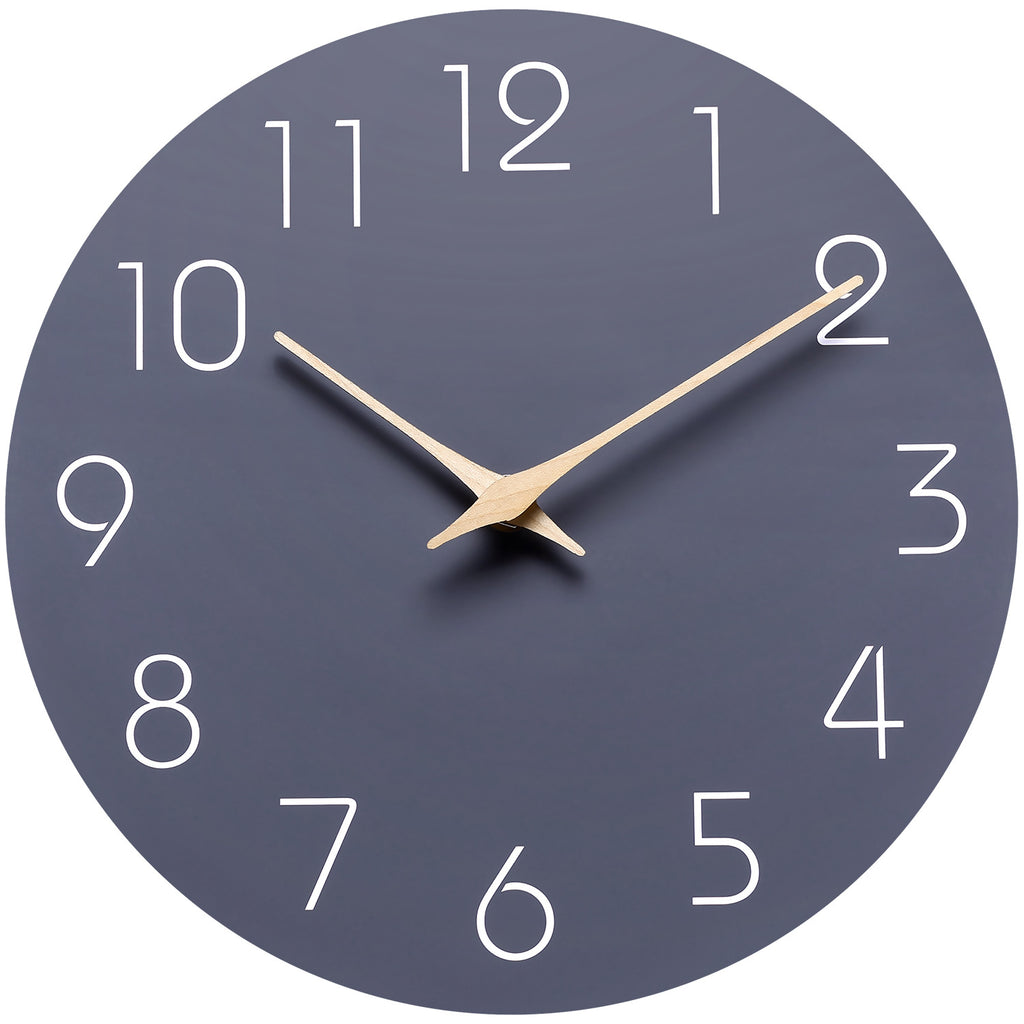 10 inch wall clock, living room, simple, no drilling, wall decoration, clock, silent MDF clock 592
