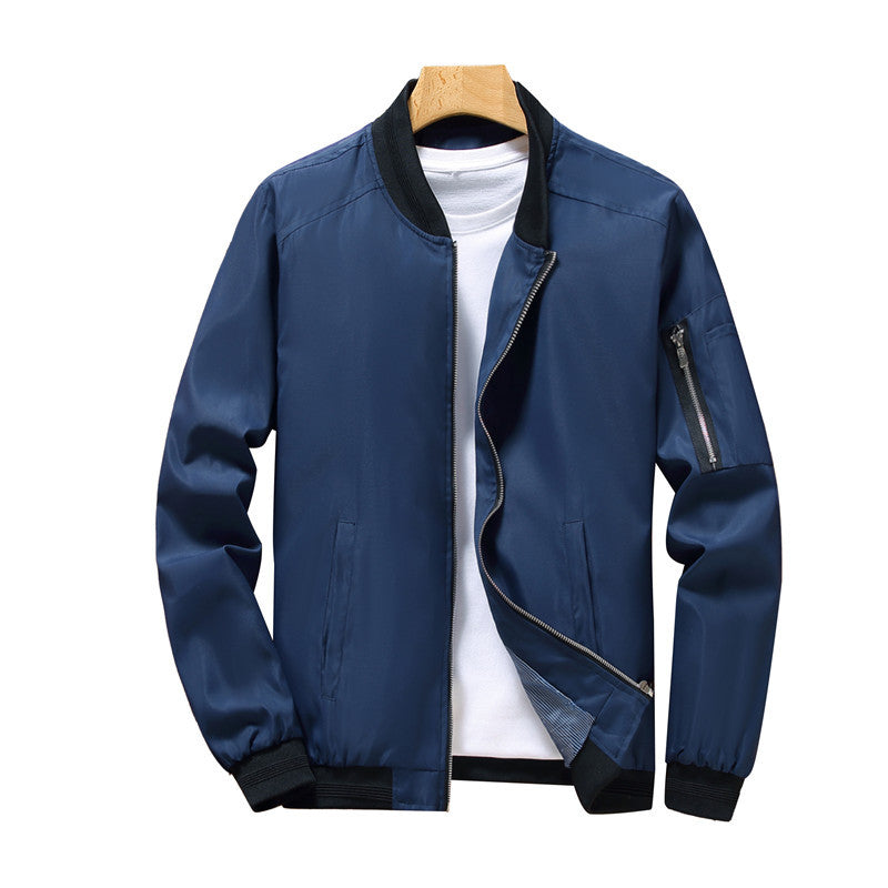Men's Spring Jacket, Cross-border Men's Outerwear, Youth Men's Stand Collar Casual Jacket, Men's Outerwear 472
