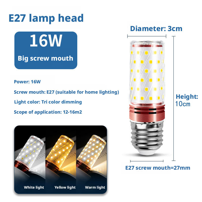 LED bulb screw energy-saving corn lamp super bright household E27E14 crystal pendant light 549