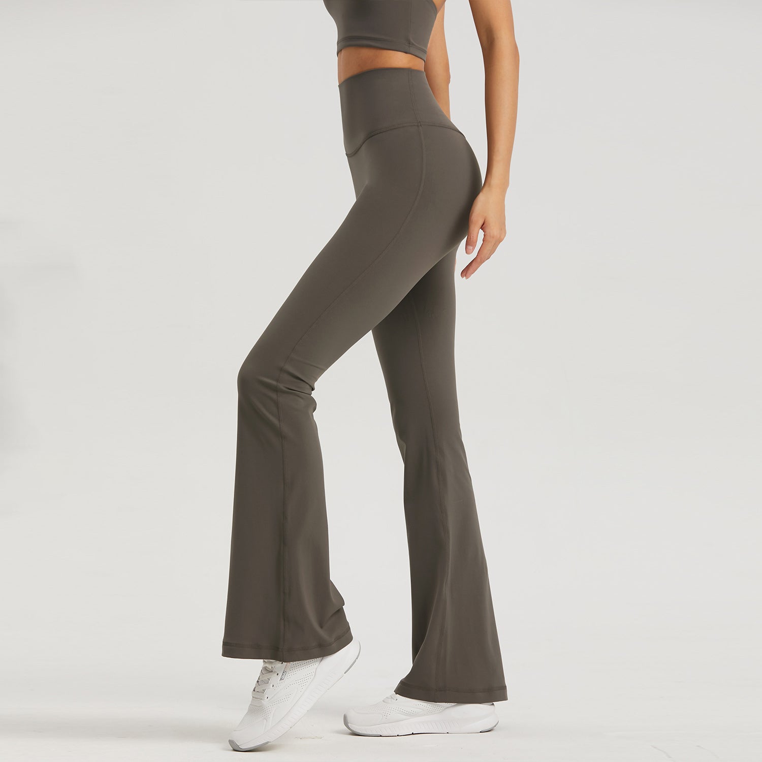 Lycra nude-feel size-free yoga flared pants, high-waisted and butt-lifting 1524CK
