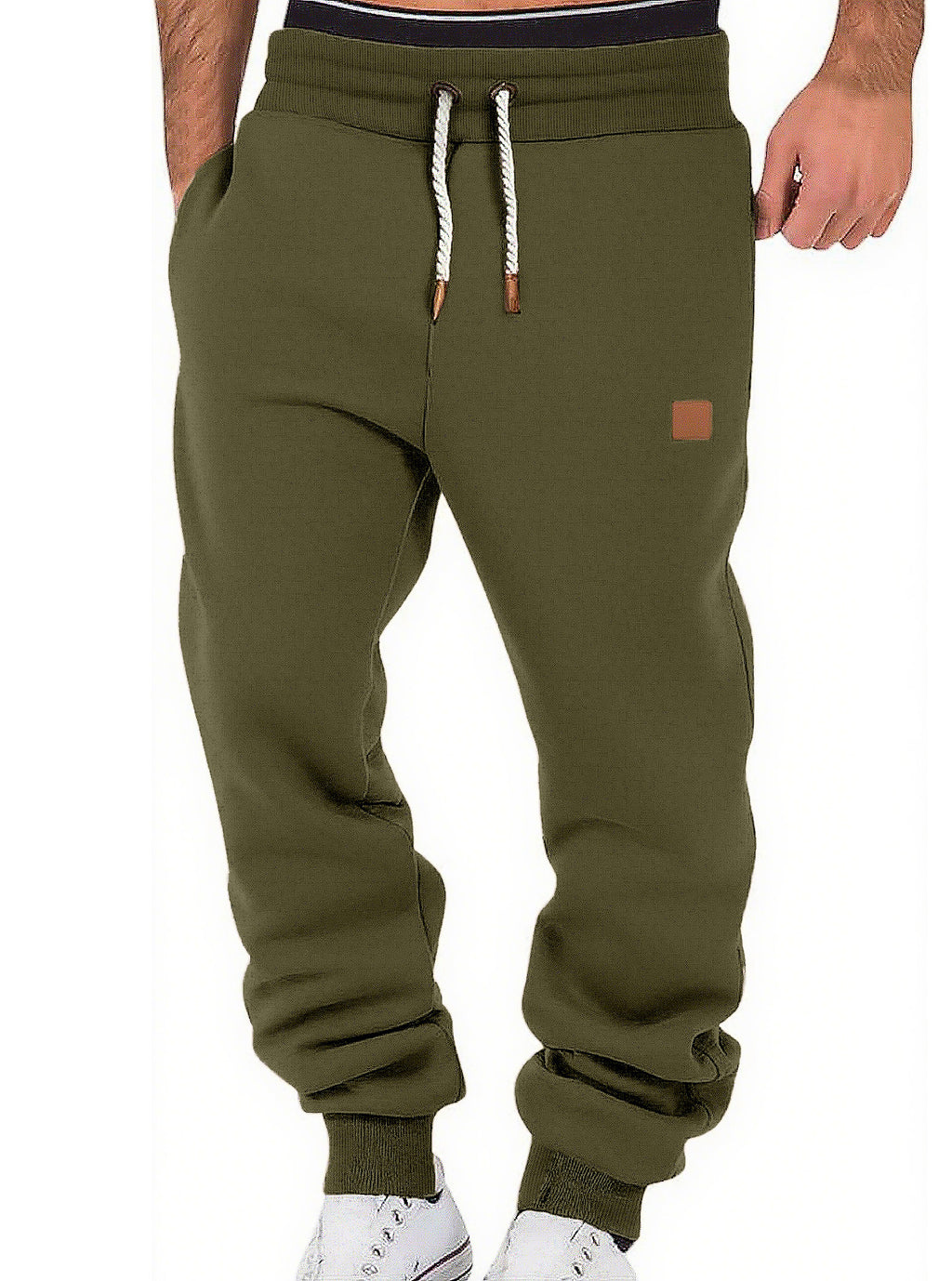 Men's Spring and Autumn Solid Color Trendy Sports Casual Sweatpants European and American Loose Jogger Slouch Pants 479