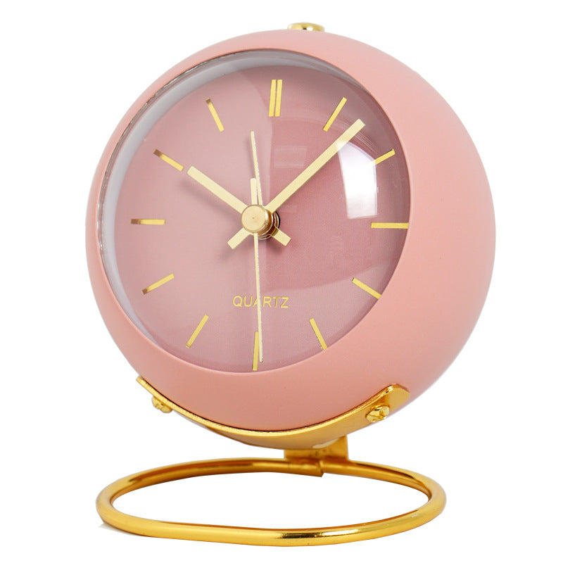 Creative electronic desk clock, minimalist children's alarm clock, new desktop bedside, student silent night light pointer clock 590