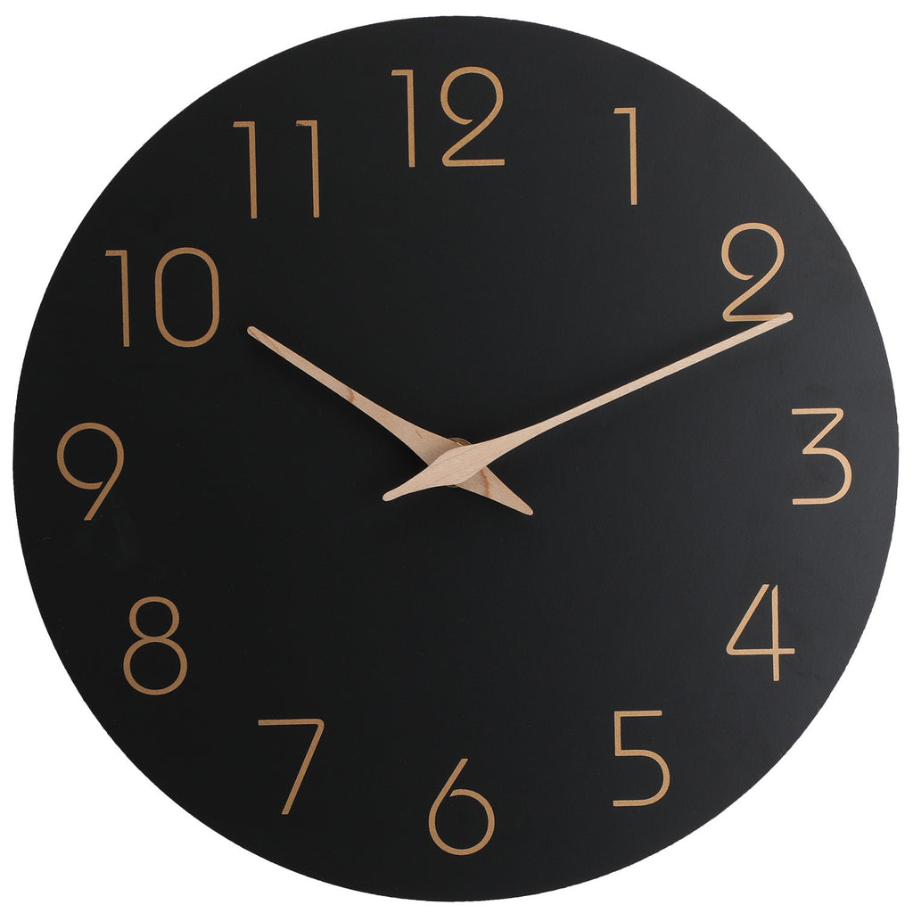 10 inch wall clock, living room, simple, no drilling, wall decoration, clock, silent MDF clock 592
