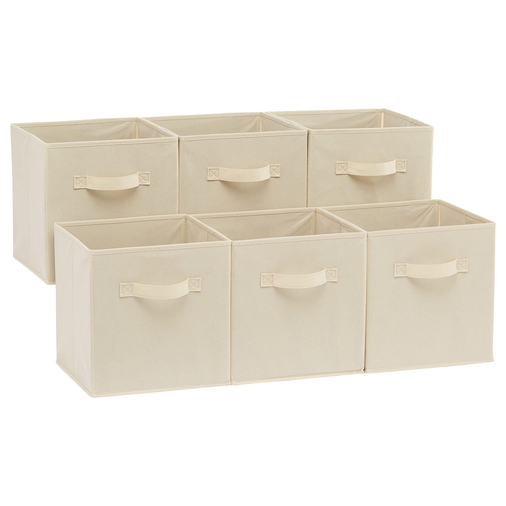 Foldable fabric storage box with handle, wardrobe drawer-style, square, lidless fabric storage box for clothes and miscellaneous items 613