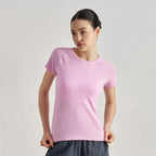 7A Antibacterial Slimming Yoga Short-Sleeve Crew Neck Breathable Running Sports T-Shirt 42001TX