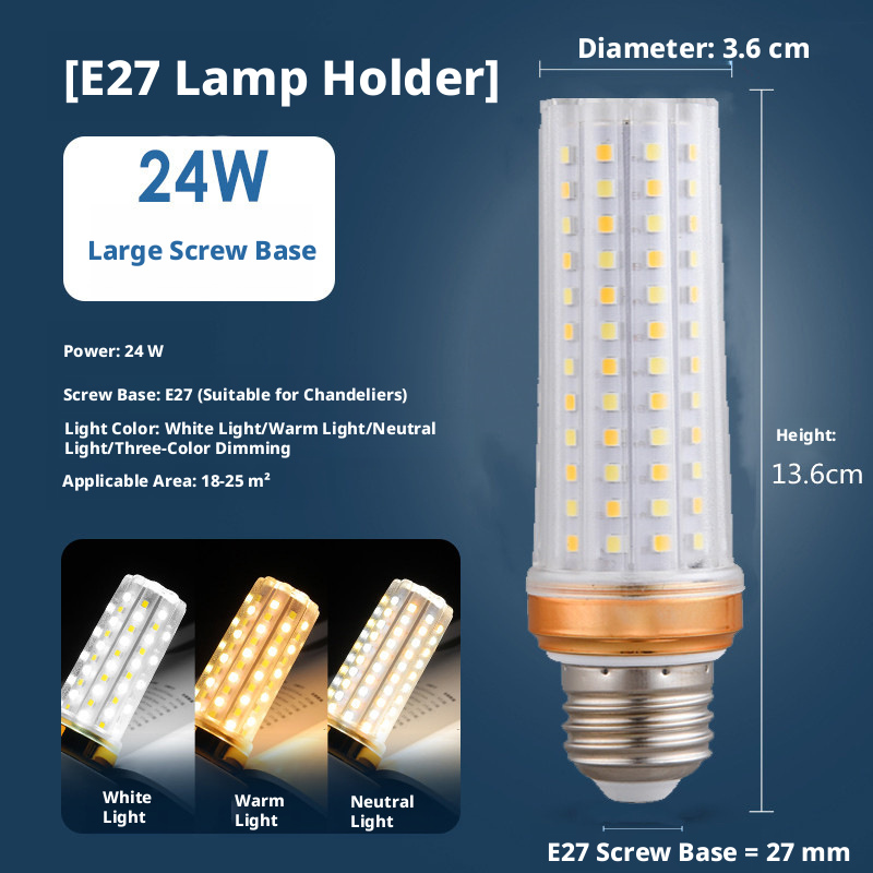 LED bulb screw energy-saving corn lamp super bright household E27E14 crystal pendant light 549