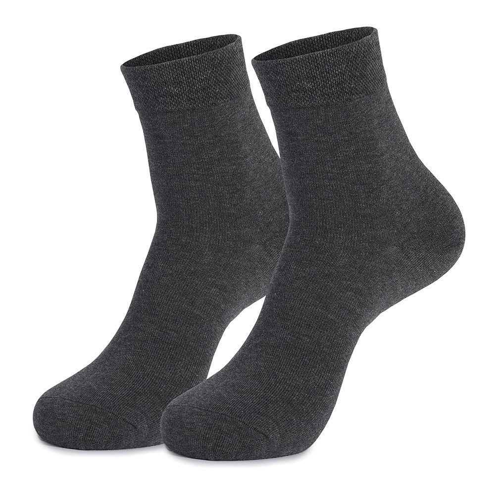 Breathable mid-calf plus size solid color business party cotton socks men's long socks all year round 487