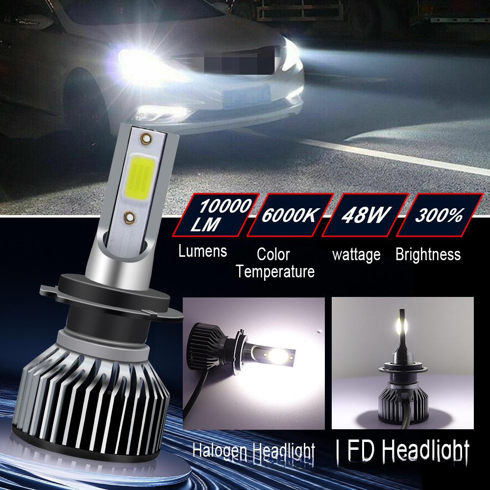 F2 Car LED Headlight COB Light Bulb H4 Bi-Xenon Headlamp 569
