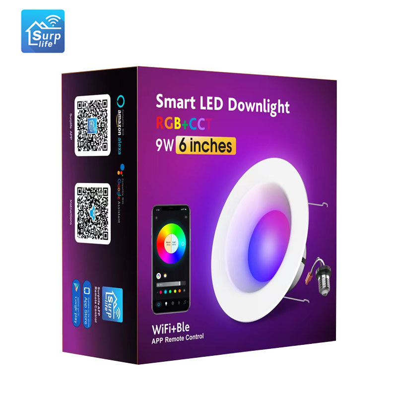MESH tube light 5W/9W intelligent app wireless control script killing hidden installation network intelligent dimming 541