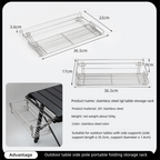 Outdoor IGT aluminum plate table extension rack folding table accessories 007