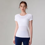 7A Antibacterial Slimming Yoga Short-Sleeve Crew Neck Breathable Running Sports T-Shirt 42001TX