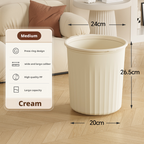 Plastic household kitchen bedroom toilet simple large size lidless pressure ring trash can 019