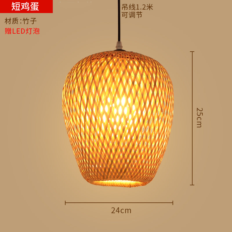 Bamboo woven lanterns and pendant lights, new Chinese style, bamboo art lights for restaurants and shops, commercial use 599